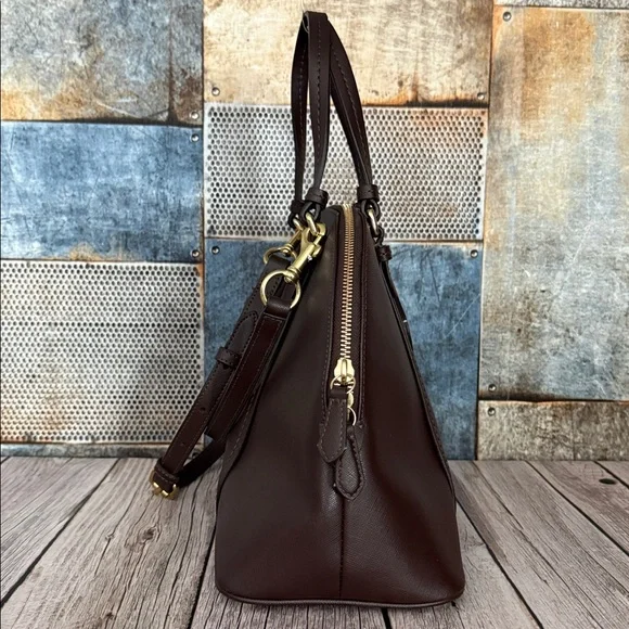 Authentic Coach Peyton Leather Cora Domed Satchel - Picture 6 of 13